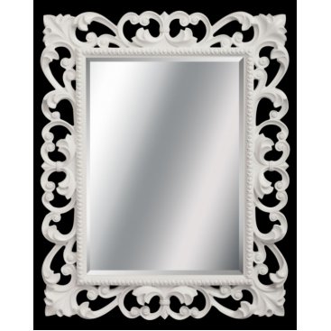 Зеркало прямоугольное Tessoro Isabella TS-1076-W с фацетом, белый глянец