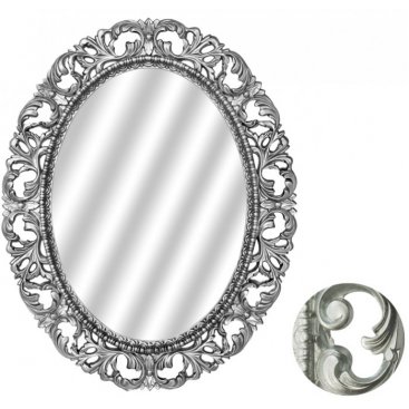 Зеркало овальное Tessoro Isabella TS-10210-S/L с фацетом, серебро