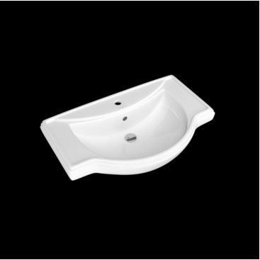 Мебель для ванной напольная Tessoro Foster 65 белая с патиной серебро