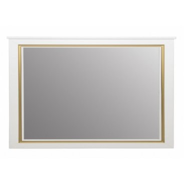 Зеркало Tessoro Foster 120 белое с патиной золото