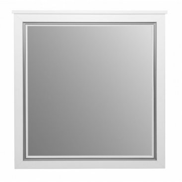 Зеркало Tessoro Foster 65 белое с патиной серебро