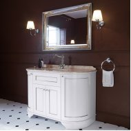 Мебель для ванной Tiffany World York Nuovo белая с серебром с 1 отв