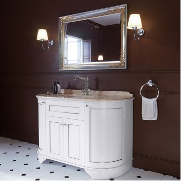 Мебель для ванной Tiffany World York Nuovo белая с серебром с 1 отв