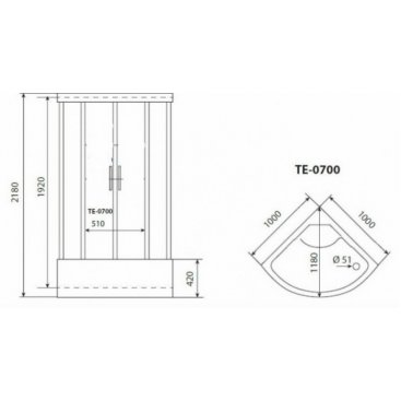 Душевая кабина Timo TE-0700 P