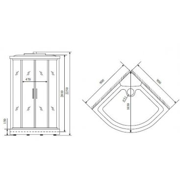 Душевая кабина Timo Standart T-6609 Silver