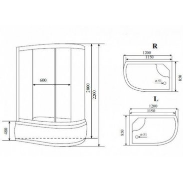 Душевая кабина Timo Comfort T-8820 Clean Glass R