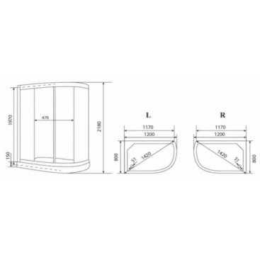 Душевая кабина Timo TE-0702 R