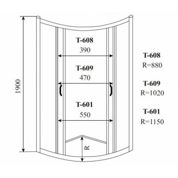 Душевой уголок Timo ALTTI-609 Clear Glass