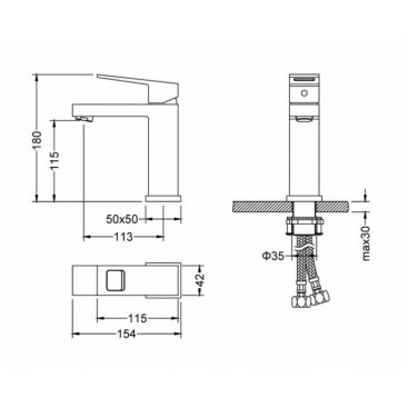 Смеситель для раковины Timo Briana 7161/00F