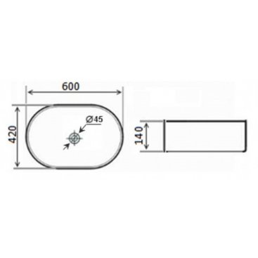 Раковина Timo Kulo TK-405 MW