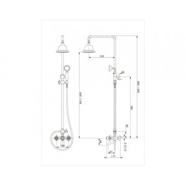 Душевая стойка Timo Nelson SX-1190 chrome