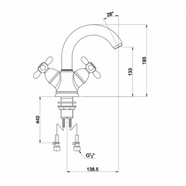 Смеситель для раковины Timo Ritz 0141FN