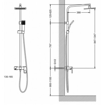 Душевая стойка Timo Sahara SX-1115 new