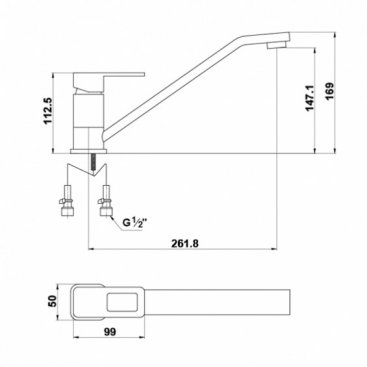 Смеситель для кухни Timo Sahara 2203F