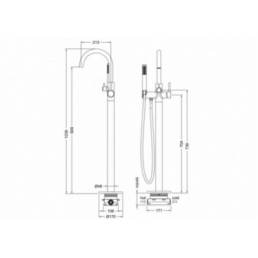 Смеситель для ванны Timo Saona 2300/03Y-CR