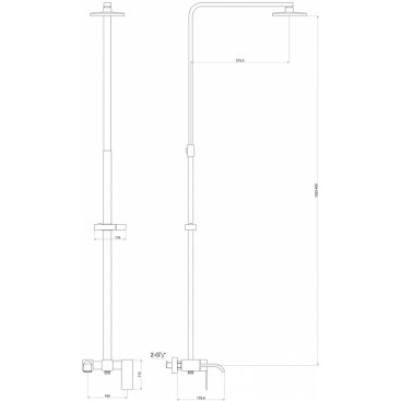 Душевая стойка Timo Selene SX-1013 z