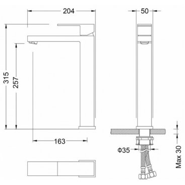 Смеситель для раковины Timo Selene 3061/00F