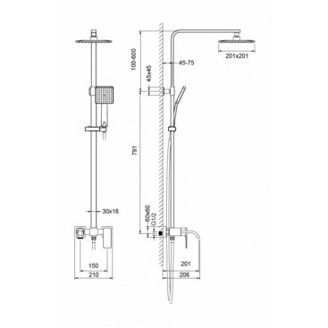 Душевая стойка Timo Selene SX-1013/03