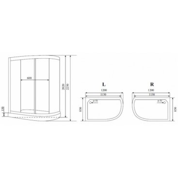 Душевая кабина Timo Standart T-5502 R