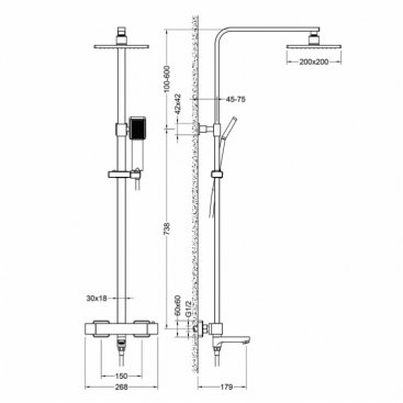 Душевая стойка Timo Tetra-Thermo SX-0169/03