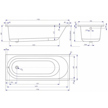 Ванна Vagnerplast Kasandra 175x70