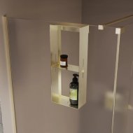 Полка для душевого ограждения Veconi Grange золото брашинг