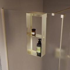 Полка для душевого ограждения Veconi Grange золото...