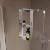 Полка для душевого ограждения Veconi Grange полированная сталь