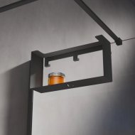 Полка для душевого ограждения Veconi Loft черная матовая