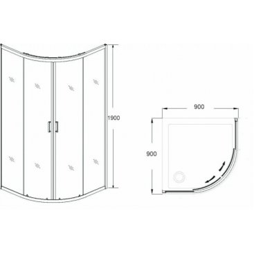 Душевой угол Veconi Rovigo RV-202B 90x90