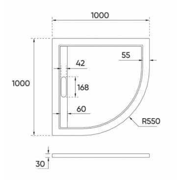 Поддон из искусственного камня Veconi Tezeo TZ05 100x100