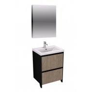 Мебель для ванной Velvex Klaufs 60.2Y напольная черная-шатанэ