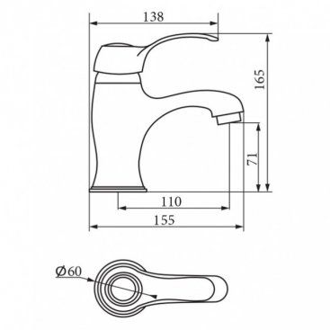 Смеситель для раковины Veragio Grazia VR.GRA-3510.BR