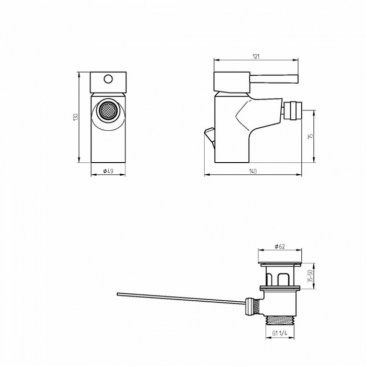 Смеситель для биде Veragio Largenta VR.LGT-1820.CR