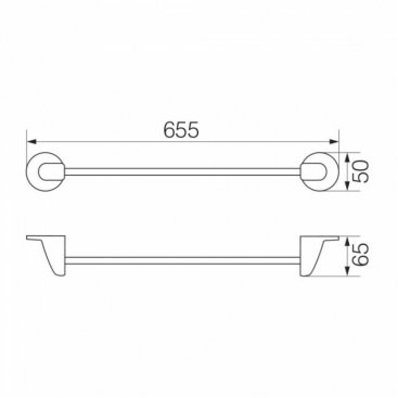 Полотенцедержатель 60 см Veragio Oscar OSC-5221.CR