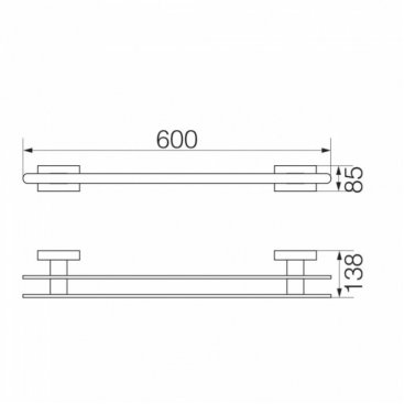 Полотенцедержатель двойной 50 см Veragio Ramba VR.RMB-4922.CR