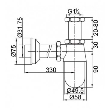 Сифон для раковины Veragio Sbortis VR.SBR-8112.BR