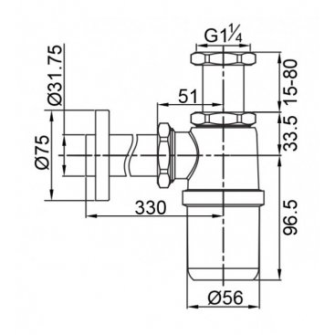 Сифон для раковины Veragio Sbortis VR.SBR-8113.CR