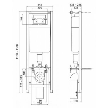 Инсталляция для подвесного унитаза Vidima W3714AA