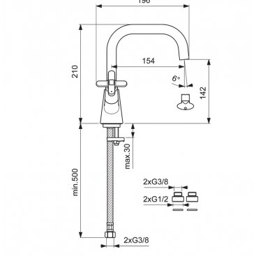 Смеситель для раковины Vidima Art BA326AA