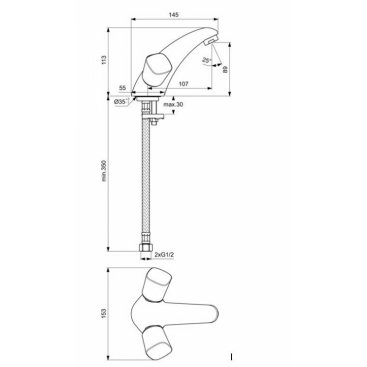 Смеситель для раковины Vidima Quadro BA243AA