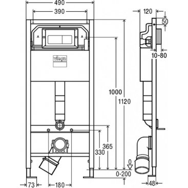 Инсталляция для унитаза Viega Prevista Dry 8524.10 792824