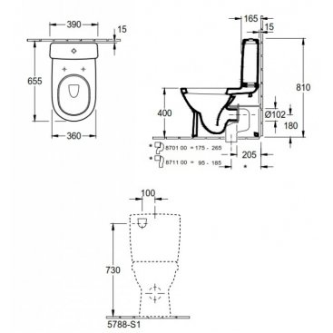 Унитаз-компакт Villeroy&Boch O'Novo 56581001