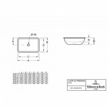 Раковина Villeroy&Boch Loop&Friends 6163 20 R1