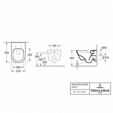 Унитаз подвесной Villeroy&Boch Architectura 4694HR01