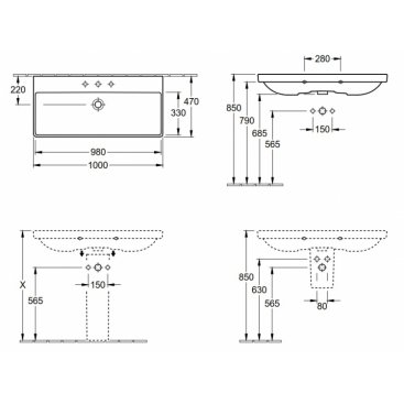 Раковина Villeroy&Boch Avento 4156A5R1