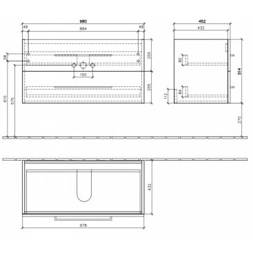 Мебель для ванной Villeroy&Boch Avento 100 белый глянец