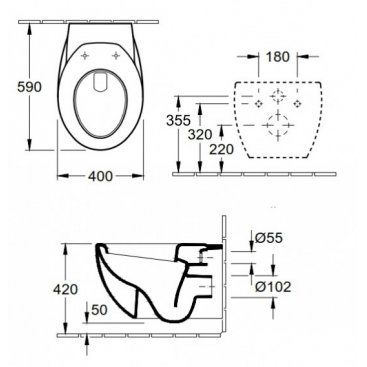 Унитаз подвесной Villeroy&Boch Aveo New Generation 661210R1