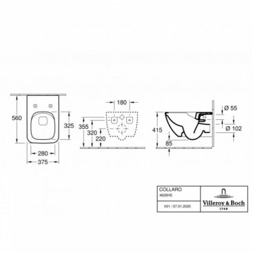 Унитаз подвесной Villeroy&Boch Collaro 4626HS01