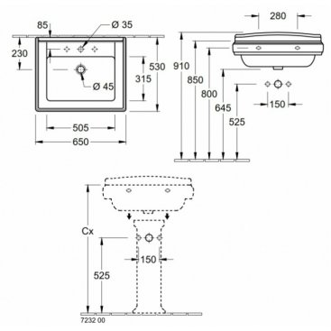 Раковина Villeroy&Boch Hommage 710165R1